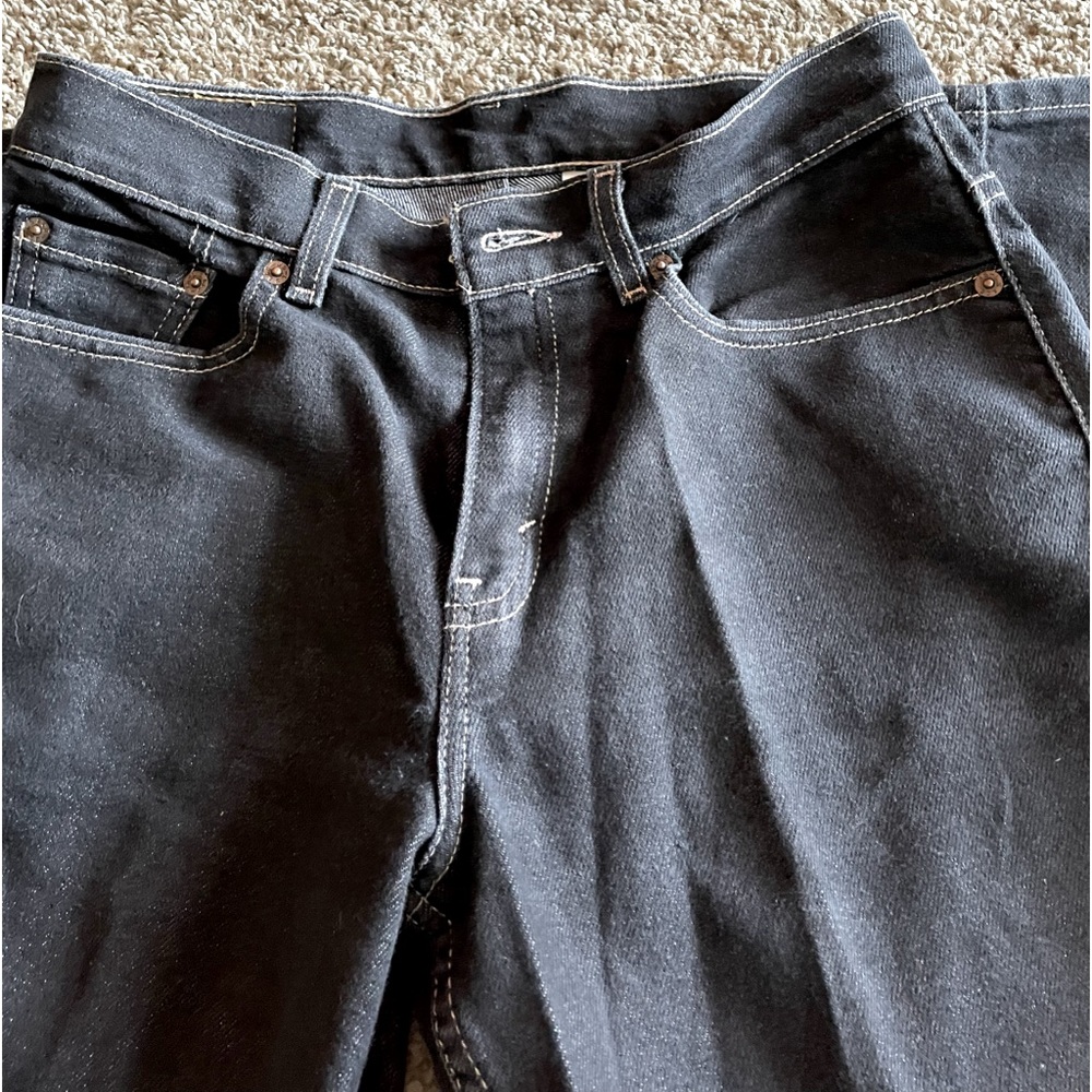 Vintage Misses 515 Levi’s Lower Rise Boot Cut Black Jeans Size 8 Long